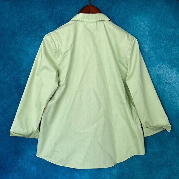 Liz Claiborne Lizwear Button Down Cotton Shirt, Size L - Picture 2 of 3